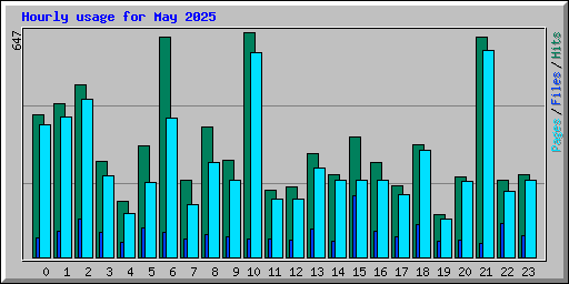 Hourly usage for May 2025