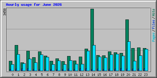 Hourly usage for June 2026