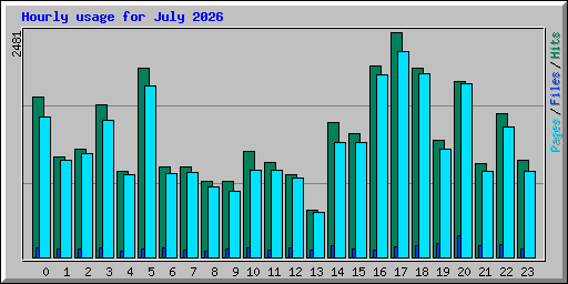 Hourly usage for July 2026