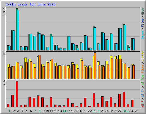 Daily usage for June 2025