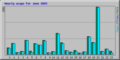 Hourly usage for June 2025