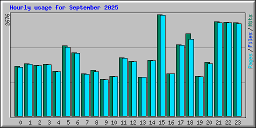Hourly usage for September 2025