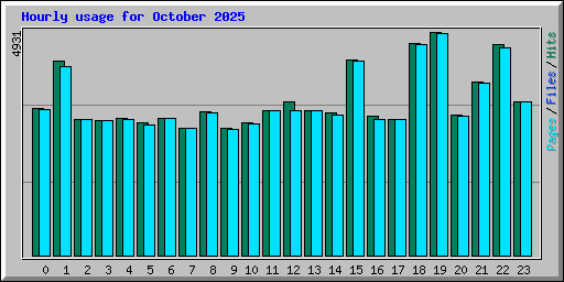 Hourly usage for October 2025