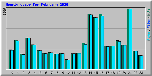 Hourly usage for February 2026